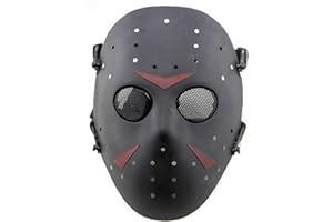 ‎JEIMAI JEIMAI Paintball Maske Full Face Taktische Schnelle Maske Schutz Ausrüstung Jason Masken für BBS Schießen CS Spiel Halloween Cosplay Party