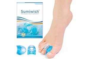 Separador de dedos Sumiwish Hallux, [10x] Ampliador de dedos grande, Separador de dedos de silicona, Corrección de dedos superpuestos, Dedo en martillo, Alivio del dolor