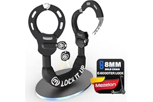 Mezelon E Scooter Schloss 8mm | Fahrradschloss | Hochsicherheits-Schlösser | Handschellenschloss | Hochbelastbare Schlösser für E Scooter/Fahrräder/E-Bike/Motorrad