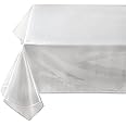 Benson Mills Heavy Duty Clear Plastic Tablecloth Protector, 100% Waterproof Table Cloth, Oil Spill Proof, Table Cover for Dining Tables, Parties and Holidays (60" x 84" Rectangular)