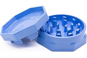 HEMP SAW® - Grinder, Hierbas Molinillo, Apto para lavavajillas, Nueva geometría de corte (azul claro)