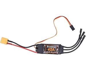 BOABY Esc Brushless 40A, Regolatore Di Velocità Elettrico Brushless 40A Con Protezione Da Interruzione Di Bassa Tensione Uscita Bec 5V/3A Per Aeroplani Rc Drone Parti Di Aggiornamento Dell'Elicottero