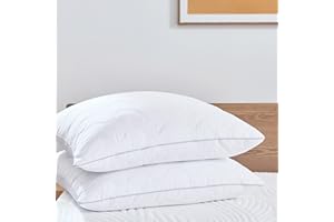 ‎SWEETNIGHT Sweetnight Kopfkissen 80x80 Kissen 2er set Weich & Stützend Bauchschläferkissen Doppeltuch versteppt waschbar 1300g Polyesterholfaser Füllungen mit Reißverschluss Veganes Weiß (Doppelpack 80 x 80 cm)