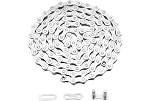 QitinDasen Catena per Bicicletta a Velocità Singola, Catena per Bici da 1/2 X 1/8 di Pollice 114 Maglie