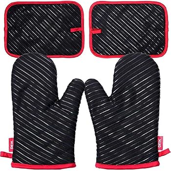 Silicone Ofenhandschuhe & Topflappen Set, Hitzebeständig Bis 500°C – Für Küche & Grill