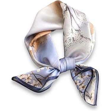 Sciarpa quadrata in raso da donna, simile alla seta, per capelli, avvolgente, per dormire, 90 cm, sciarpa quadrata in seta, con fiori a mano, turbante, scialle – acquista a prezzi convenienti sul