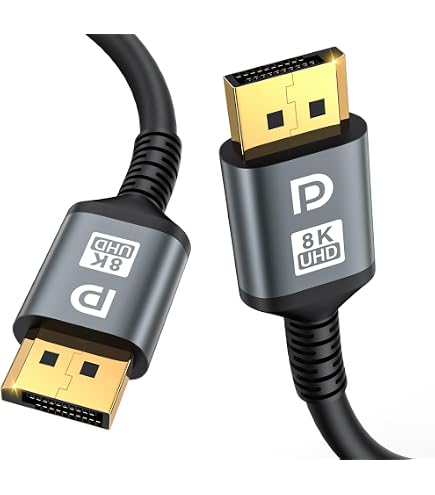 Câble DisplayPort 2.1 16K 80Gbps AGFINEST - Certifié VESA 8K 120Hz 4K 240Hz HDR