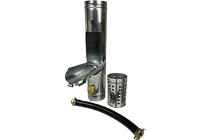 SÜDMETALL - 3in1 Zink Regenwassersammler & Laubsammler 100 mm Komplettsystem - Extrem hoher Wasserertrag ca. 95% - Kombination für Fallrohr/Ablaufrohr aus Wassersammler, Regenrohrklappe & Laubfänger