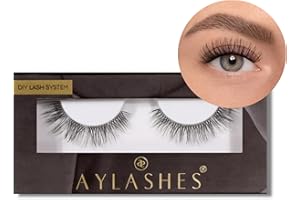 ‎AYLASHES AYLASHES - DIY Wimpernextensions Single Box NO. 1 | 1 Paar Wimpern | bis zu 7 Tage Halt | Wimpern DIY Set für zu Hause | künstliche Wimpern | Klebewimpern | lash extension set