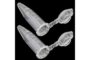 TXERFOLG 200 Pièces 0.5ml Tube à Centrifuger en Plastique Conique Tubes de Laboratoire Conteneurs D'échantillons avec Snap Cap pour l'analyse d'échantillons en Laboratoire