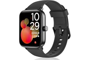 TENSKY Smartwatch Uomo Donna Rispondi/Effettua Chiamate, 1.8" Orologio Alexa Integrata, SpO2/Frequenza Cardiaca/Sonno/Stress, 100+ Sports, Contacalorie/Passi, IP68 Smart Watch per Android/iOS (Nero, 1.8)