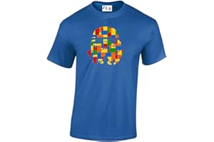 JLB Print Trooper Helmet Bricks Space Wars Sci Fi Movie Film Inspired Premium Quality Regular Fit T-Shirt Top for Men and Teens