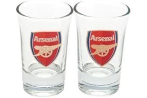ARSENAL F.C. Gift Ideas - Official Arsenal FC Shot Glass Set (2 Pack) - A Great Present For Football Fans