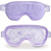 Hot And Cold Beaded Ice Gel Therapy Eye Mask (purple)