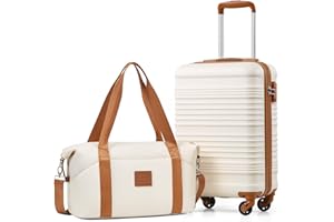 COOLIFE 55×35×20 Cabin Suitcase and Ryanair Bag 40x20x25-20L Set, Ryanair Cabin Bag with ABS Hard Shell, Lightweight Carry On Suitcase Included TSA Lock & 4 Wheels, for Easyjet, Paid Hand Luggage