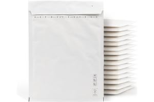 Lot de 10 enveloppes matelassées pour envoi, enveloppes bulles blanches, différentes tailles, m-office (100 x 165 mm, 100 x 165 mm)