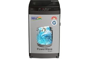Bosch 7 kg 5 Star Fully Automatic Top Load Washing Machine,PowerWave Wash,Inbuilt Dual Lint Filter, Stainless Steel VarioDrum with 5 fin Pulsator, Water Save, Flex Drain, Dark Grey (WOE70AH0IN)