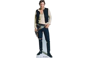 Star Cutouts Ltd SC482 Official Star Wars Han Solo (Harrison Ford) Lifesize Cardboard Cutout, Black and Peach