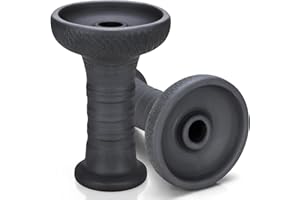 COOKAH Shisha Phunnel con guarnizione per la testa del narghilè, testa in pietra di alta qualità con superficie di incisione a mano, perfetto con tutti gli smokebox & HMD & pellicola, testa narghilè