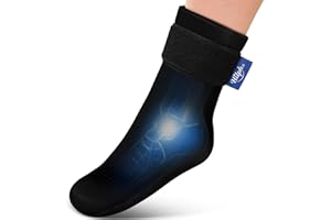 Hilph Calze refrigeranti per piedi gonfiore, guanti refrigeranti chemioterapia, scarpe refrigeranti per piedi neuropatia, chemio, tendinite Achille, gonfiore del piede postpartum, nero – 1 pezzo