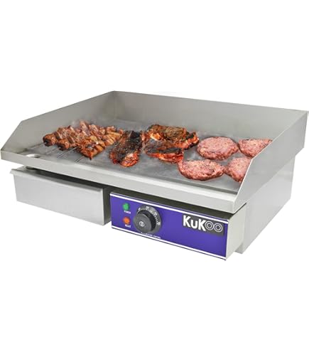 Griglia Elettrica Klarstein Grillmeile 3000GR Pro - Piastra In Ghisa 54x35 Cm, 3000W, Doppia Superficie Liscia E Ondulata - Foto 6
