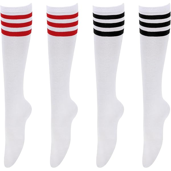 Lot De 2 Paires Chaussettes Hautes Rayées Sibba - Coton Chaud Pour Femme
