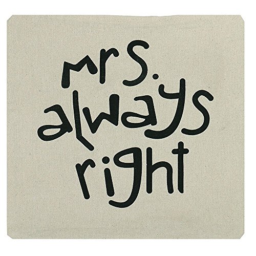 2x Luxbon Leinen Kissenbezug Kissen Fall Sofa Taille Throw Cover Pillowcase Huelle Couch Stuhl Auto Haus Deko Mr. Right & Mrs. always right 45 x 45 cm - 5