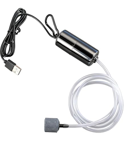 2 Stück 25 Dezibel Aquarium Luftpumpe 200L/H Sauerstoffpumpe