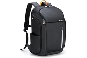 Ponhog Mochila Portátil para Hombre 17.3 Pulgadas - Mochila de Negocios Antirrobo Impermeable 900D con Gran Apertura 180°, Capacidad 30L para Viaje, Trabajo, Commuting, Negro