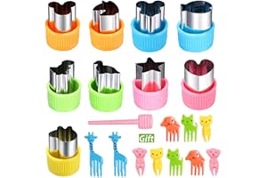 通用 Keepaty 9 sztuk foremki w kształcie owoców zestaw do wycinania warzyw mini zwierzę foremki do ciastek owocowych znaczki forma 10 szt. urocze zwierzęta kreskówka jedzenie kostki i widelce