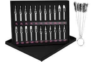 ATOMUS 22 St Tattoo Spitzen Tips Set Edelstahl Tattoo Nadeln Tipps Düse Mix 5 Stück Nylon Rohr Pinsel Reinigungsbürsten