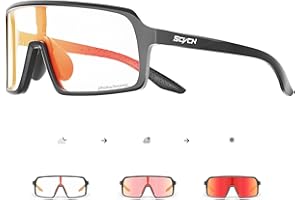 SCVCN Gafas de Ciclismo Fotocromáticas Hombre Gafas de Sol Deportivas Mujer Transparente Gafas MTB Protección UV 400 Gafas Bicicleta Montaña con TR90 Gafas Bici Gafas BTT Gafas Ciclista Running