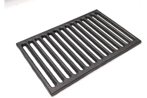 Fonderia Bongiovanni | Grille en fonte | Grille de cheminée | Poêle à granulés | Fond de gril pour cendres | 20 x 30 cm | Modèle P