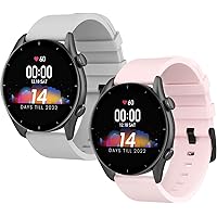 WD&CD Cinturino Compatibile per Amazfit GTR [2 Pezzi], 22mm Braccialetto di Ricambio Silicone Sportivo Cinturino Compatibile 