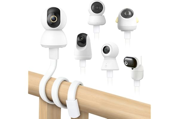 OFFCUP Support de Caméra Bébé, Support de Moniteur/Babyphone Universal pour Bebe Compatible avec Trou Fileté 1/4, Pliable Flexible sans Perçage Support d'accessoires pour Babyphone