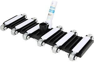 Swimline HYDROTOOLS - Cabezal de aspiradora Manual para Piscinas enterradas y sobre el Suelo, Cabezal Flexible con Peso, Forma Rectangular con Ruedas, Manguera de 1-1/2 Pulgadas, Mango de Clip EZ con