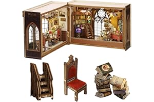 TOPBSFARNY Kit de casa de muñecas en miniatura de madera, muebles 3D y modelo de habitación que puede abrir puertas, idea de regalo creativa para el día de San Valentín, cumpleaños (destino mágico)