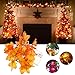 Produktbild JIGUOOR 1.65 Mt Herbst Blätter String Licht 10 LEDs Herbst Blatt Indoor Fairy String Licht für Gärten, Häuser, Hochzeit, Weihnachtsfeier, Festival Party Decor