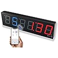 GymNext Flex Timer - Gym Edition - Bluetooth App-Controlled Wall Mounted 23" LED Gym Clock with Large 4.0" Digits for CrossFit, Tabata, HIIT, EMOM, MMA, Boxing, Interval Training, Circuits, Workouts