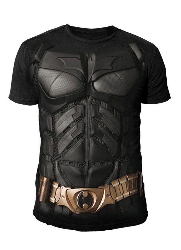 DC-Comics-Batman-Arkham-City-Herren-T-Shirt-Armor-Suits-Schwarz-S-XXL