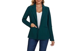 MINTLIMIT Womens Blazer Notched Lapel Suits & Blazers One Button Ladies Jackets Roll-up 3/4 Sleeve & Long Sleeve Outerwear with Pockets