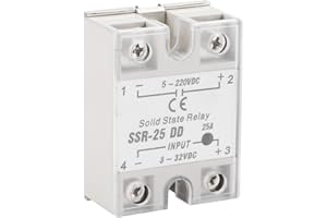 NIMOMO Solid State Relay SSR-25 DD 25A 5-220VDC Solid State Relay, for Industrial Automation Process