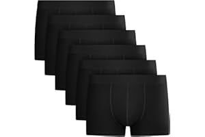 QINCAO Boxershorts Herren 6er Pack Männer Unterwäsche Unterhosen Men Retroshorts Boxer Baumwolle