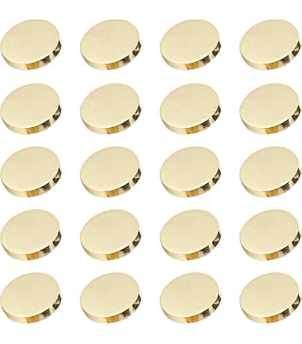 50 stuks gouden korte knopen decoratief, modieus, gepolijst, met schacht, metalen kledingknopen voor mantels, jassen en jassen (12,5/15/18/21/25 mm) (set A