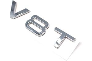 VMG-STORE Emblema V8T de plástico con adhesivo de espuma (cromado)