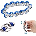 RXKFIGX 2 Pieces Roller Chain Fidget Toy Bike Chain Fidget Toy Metal Fidget Toy Bike Chain Bike Chain Fidget Toy Roller Chain Fidget Set Stainless Steel Keychain Stress for ADHD Anxiety and Autism