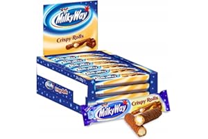 GROCERIESRUS Milky Way Crispy Rolls Chocolate Bar 22.5g Case of 24 - European Import