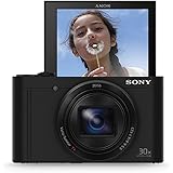 Sony DSC-WX500 Digital Compact High Zoom Travel Camera with 180 Degrees Tiltable LCD Screen (18.2 MP, 30 x Optical Zoom, Wi-F