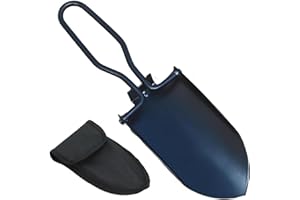 ACTIUSIS Mini łopatka ze stali nierdzewnej, składana łopata ogrodowa, mała, ze stali nierdzewnej, składana, z torbą na pasek, składana szufelka, do ogrodu, na kemping, do aktywności na świeżym powietrzu