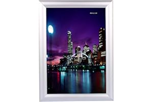 Ladieshow A4 Aluminium-Bilderrahmen, wasserdicht, Schnappverschluss, für Bilder, Poster-Halter, Clip Display Wand Pinnwand, Schilder (Silber)
